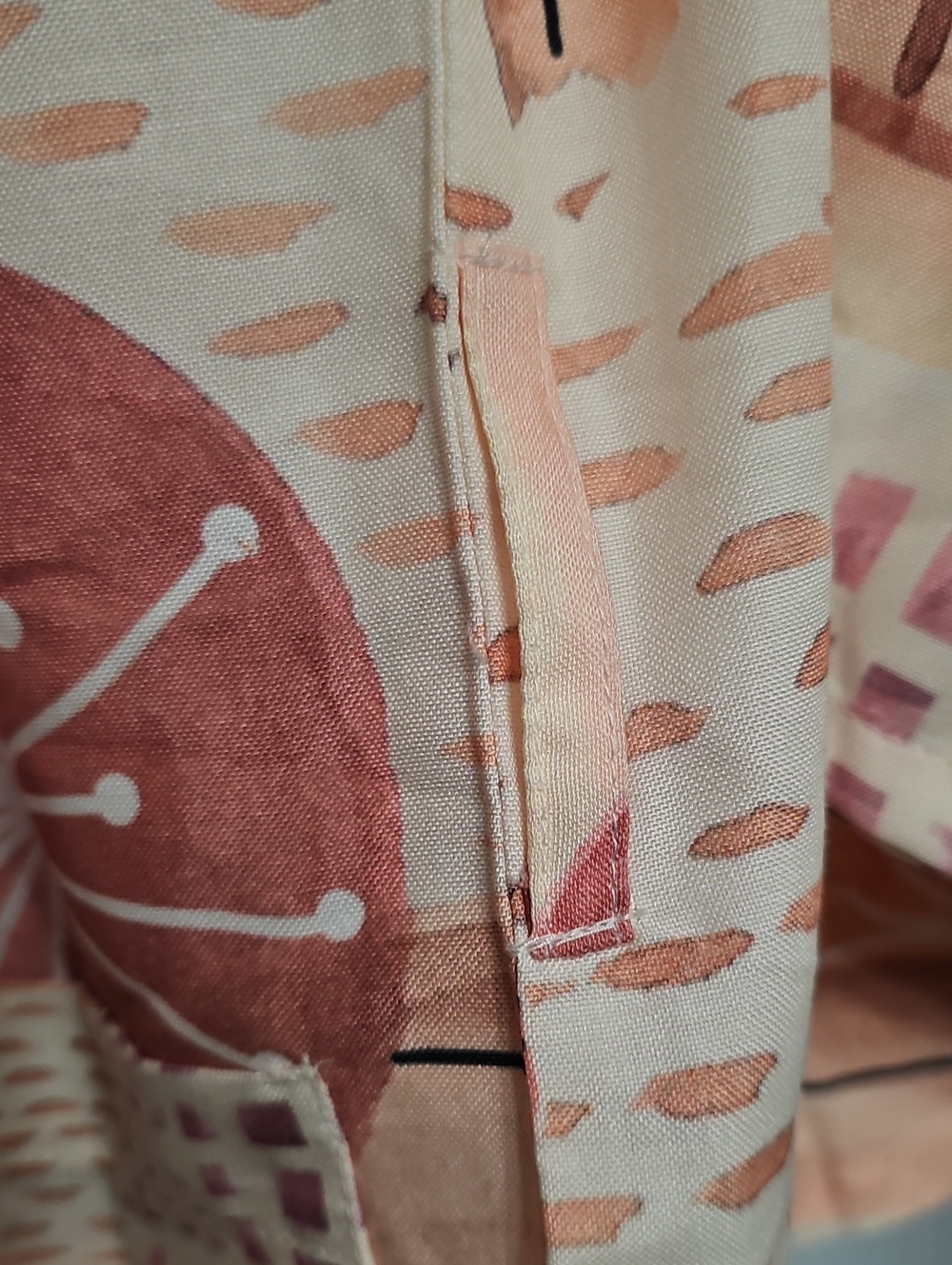 World Market Pajamas Kimono Wrap Cover Up No Tie Cream Peach Pink One Size New - Picture 10 of 10